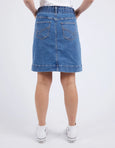 Atlas Denim Skirt Dark Blue Wash