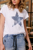 Ice Tee-White/Blue Star