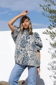 Lena Blouse- Blue Tile