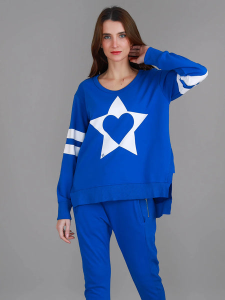 Sunderland Star Heart Sweater- Sapphire