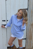 SEASCAPE BLAIR GINGHAM SHIRT- Baby Blue