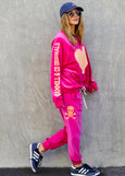 Velour Sweat- Pink