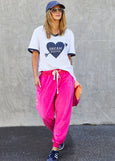 Ringer Tee- White/Navy