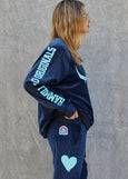 Velour Sweat- Navy