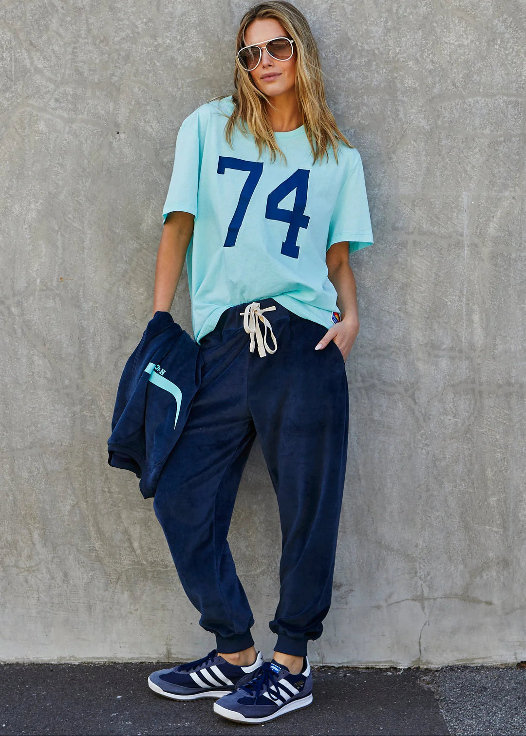 Graphic Tee- Pale Blue