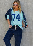 Graphic Tee- Pale Blue