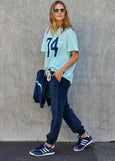 Graphic Tee- Pale Blue
