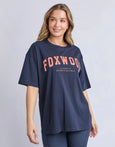 Interval Tee- Navy/Orange