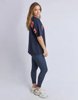 Interval Tee- Navy/Orange