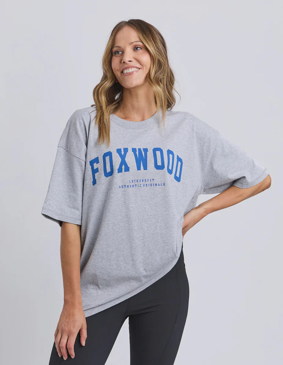 Interval Tee- Grey Marle/Blue