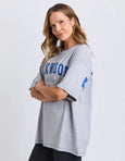 Interval Tee- Grey Marle/Blue