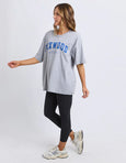 Interval Tee- Grey Marle/Blue