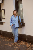 Peta Oversized Shirt- Sky Blue