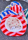 Stripe Bucket Hat- Pink/Red