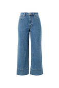 Jude Wide Leg Crop Jean- Mid Indigo