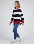 Elvie Stripe Knit- Navy