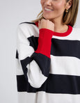 Elvie Stripe Knit- Navy