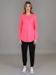 Scarlett Long Sleeve T Shirt- Bubblegum