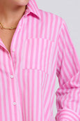 The Classic Shirt Dress- Double Pink Stripe