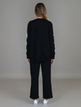 Sydney Leopard Star Sweater- Black