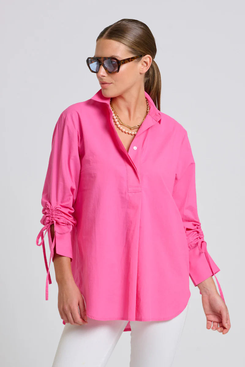 The Millie Shirt- Hot Pink
