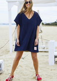 Salt and Sunshine Towelling Cover-Up- Navy
