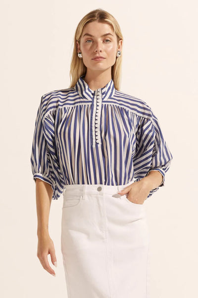 Adage Top- Navy Stripe