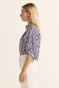 Adage Top- Navy Stripe