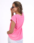 Effortless Tee- Neon Rose