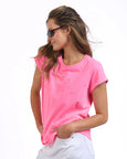 Effortless Tee- Neon Rose