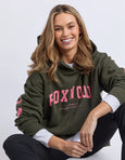 Interval Hoodie Dark Khaki / Coral