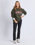 Interval Hoodie Dark Khaki / Coral