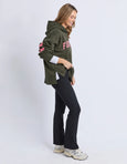 Interval Hoodie Dark Khaki / Coral