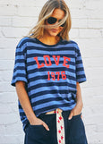 Love 1976 Stripe Tee- Navy Stripe