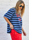 Love 1976 Stripe Tee- Navy Stripe