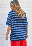 Love 1976 Stripe Tee- Navy Stripe