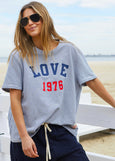 Love 1976 Stripe Tee- Navy/White Stripe
