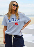 Love 1976 Stripe Tee- Navy/White Stripe