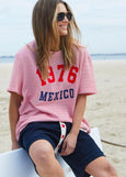 Mexico 1976 Tee- Red/White Stripe