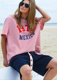 Mexico 1976 Tee- Red/White Stripe