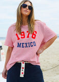 Mexico 1976 Tee- Red/White Stripe