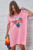 Jersey Tee Beach Dress- Pink