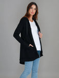 Charlie Sweatshirt Hooded Jacket- Black