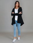 Charlie Sweatshirt Hooded Jacket- Black