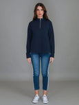 Gianna Half Zip Sweat- Ink