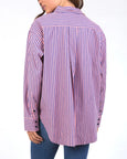 Lila Stripe Shirt- French Blue/Pink Stripe