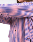 Lila Stripe Shirt- French Blue/Pink Stripe