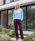 Sequin Star Sweat- Baby Blue