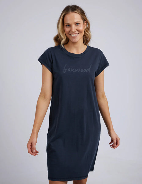 Signature Tee Dress- Navy