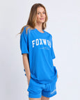 Interval Tee- Bright Blue/White